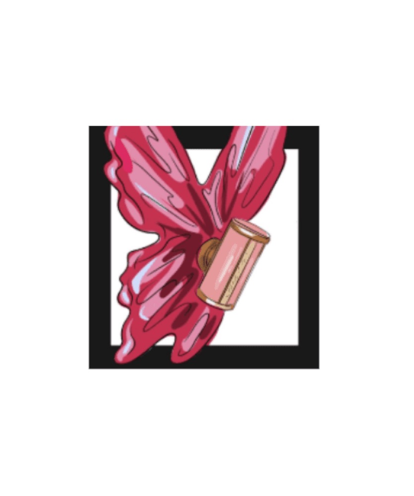 Storyboard sequence showing a red butterfly transforming into a luxury product